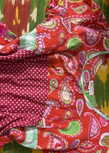 Whimsical Paisley &amp; Polka Dot Ruffled Kurta