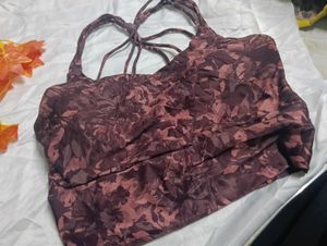 148.Floral Print Sports Bra