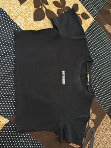 Black Cropped T-Shirt