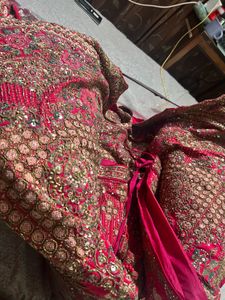Luxury pure handwork Bridal Lehenga..