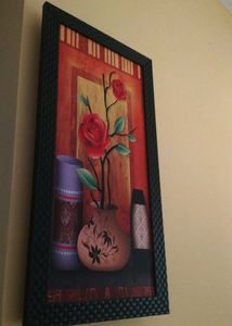 Decorative Rose Vase Wall Art