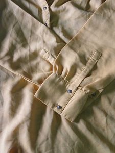 Yellow Mandarin Collar Kurta