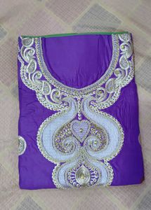 Pearl Purple Kurta salwar ,chiffon dup