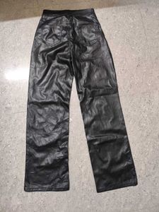 Black Faux Leather Pants