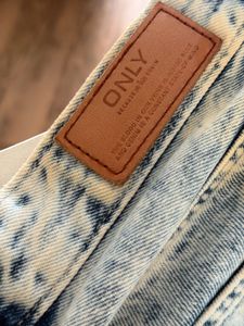 ONLY’s Brand Acid Wash Ripped Jeans with Patches