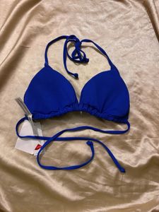 Bright Blue Halter Bikini Top