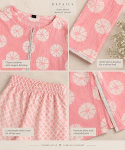 🌸Pink Floral Kurta set🌸