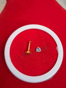 beautiful Purple Stud Earrings gold