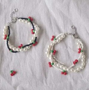 Cherry Beaded Bracelet