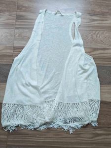 Fashionable Crochet detail Shrug