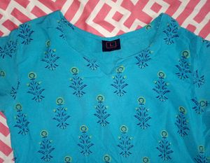 Blue Printed Kurta 🩵