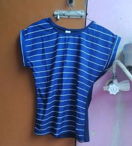 Blue Check Top For Women's Lining to