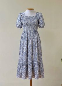 Floral Smocked Midi Dress
