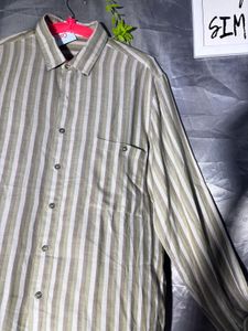 Striped Long Sleeve Button-Up Shirt