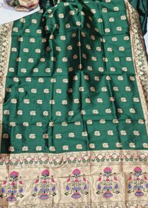 Elegant Green Silk Saree