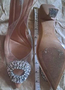 Embellished Stone Brochis Heels