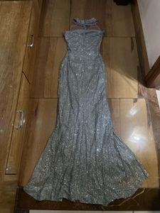 Sparkling Silver Evening Dress