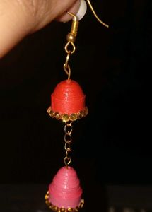 Quilled Jhumka Earrings