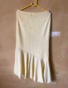 Asymmetrical Yellow Skirt
