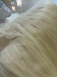Elegant White Tulle Skirt with Lace Trim