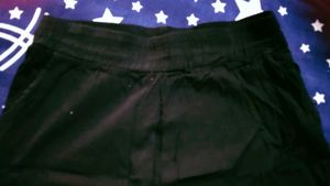 Black knee embroidery Pant