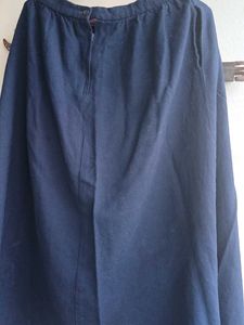 Dark Wash Denim Midi Skirt