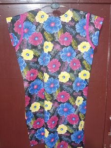 Vibrant Floral Print Tunic Top