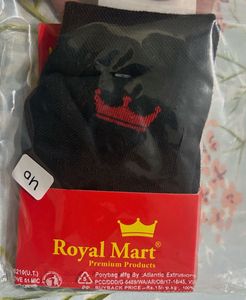 NEW - Royal Mart Black Crown Socks