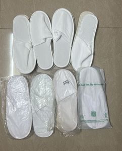 8 white room slippers