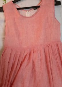Pink Sleeveless Midi Dress