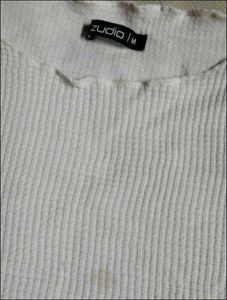 Cute White Ribbed Lettuce Trim Top