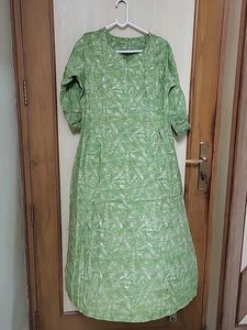 Green Leaf Print Kurta never worn