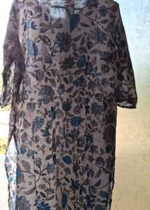 Floral Print Cotton Kurta with one pocket