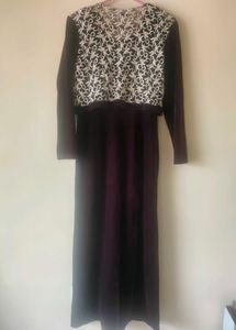 Women S-M Maroon Velvet 2-piece Max