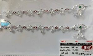 Real Silver Anklet with Bells