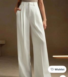 Chic Wide-Leg White Trousers