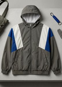 Men's womens Colorblock Hooded Jacket