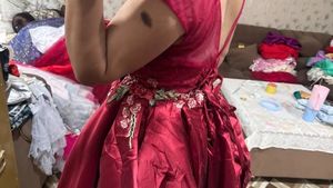 Stunning Red Embroidered Party Dress❤️🦋🎀