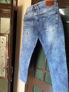 Here &amp; Now Men's Blue Washed Jeans