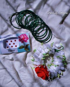 Handmade Crochet Gajra 🌸🧶