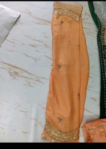 Elegant Peach Kurta Set with Dupatta