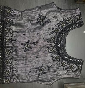 grey beaded top