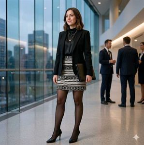 Chic Patterned Mini Skirt