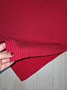 Red Striped Kurta