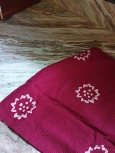 Maroon Batik Print Kurta Set