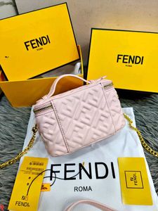 FENDI MONOGRAM QUILTED VANITY NAPPA BAG* WD BOX