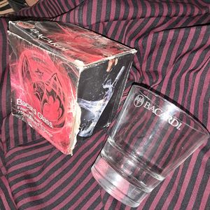 Vintage Bacardi Glass with Box