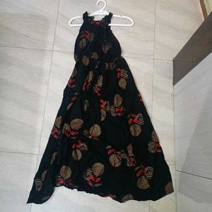 Stylish Black Printed Dress
