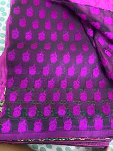 Vibrant Pink Floral saree