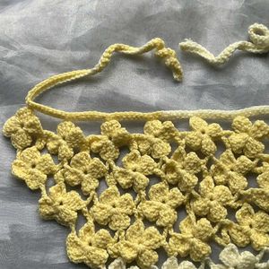 Crocheted Flower head Scarf